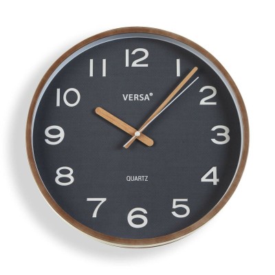 Horloge Murale Versa Gris Plastique Quartz 4,3 x 30 x 30 cm