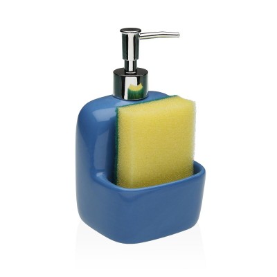 Soap Dispenser Versa Blue Ceramic 9,4 x 17,8 x 10,5 cm