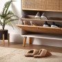 Range-chaussures Versa Vega Rotin Bois de paulownia 25,5 x 106 x 70 cm