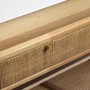 Shoe Rack Versa Vega Rattan Paolownia wood 25,5 x 106 x 70 cm
