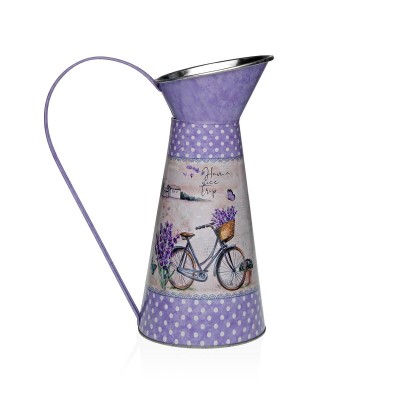 Vase Versa Lila Métal Bicyclette 16 x 28 x 22 cm