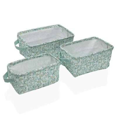 Basket set Versa Bellis 18 x 14 x 28 cm 28 x 18 x 14 cm
