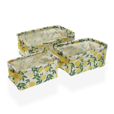 Set de basket Versa 18 x 14 x 28 cm Citron
