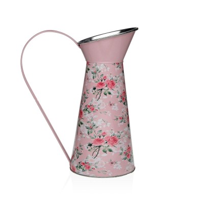 Vase Versa Pink Metal Flowers 16 x 28 x 22 cm