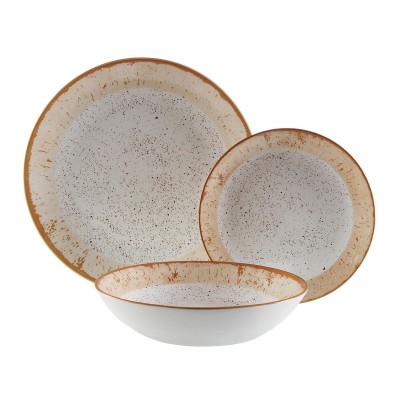 Tableware Versa Brown Porcelain 18 Pieces