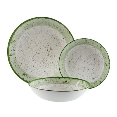 Tableware Versa Green Porcelain 18 Pieces