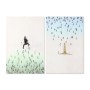 Cadre Home ESPRIT Bleu Vert Moderne 80 x 3,5 x 120 cm (2 Unités)