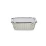 Lot de plateaux pour aliments Kinvara 16144 Aluminium 14,5 x 7,5 x 12,5 cm Jetable Avec couvercle (12 Unités)