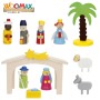 Christmas nativity set Woomax Wood plywood 23 x 16 x 11 cm (4 Units)