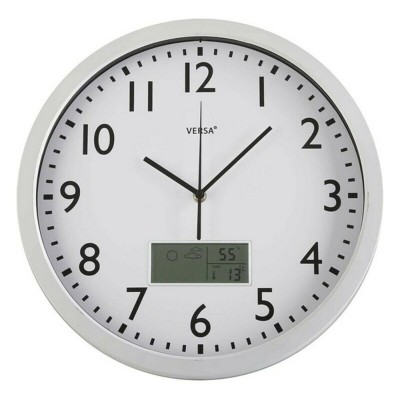 Horloge Murale Versa 18560239 Blanc Plastique Minimaliste 4 x 35 x 35 cm