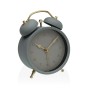 Alarm Clock Versa Grey Metal 5,4 x 13,5 x 9,7 cm