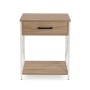 Nightstand Versa White PVC Wood Metal 40 x 60 x 48 cm