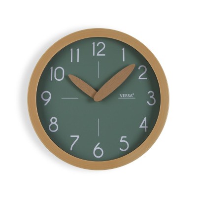 Horloge Murale Versa Vert Plastique Minimaliste 4,1 x 30 x 30 cm