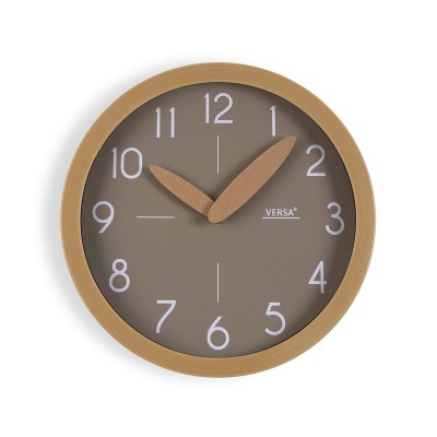 Horloge Murale Versa Gris Plastique Minimaliste 4,1 x 30 x 30 cm