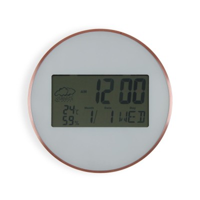Horloge Murale Versa Blanc Plastique Minimaliste 2,8 x 25 x 25 cm