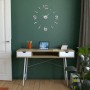 Wall Clock Versa Silver polypropylene