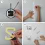 Wall Clock Versa Silver polypropylene