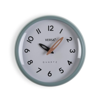 Horloge Murale Versa Blanc Vert Plastique