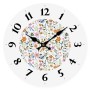 Horloge Murale Versa Bois Fleurs 4 x 30 x 30 cm