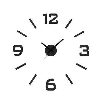 Horloge Murale Versa Noir Plastique