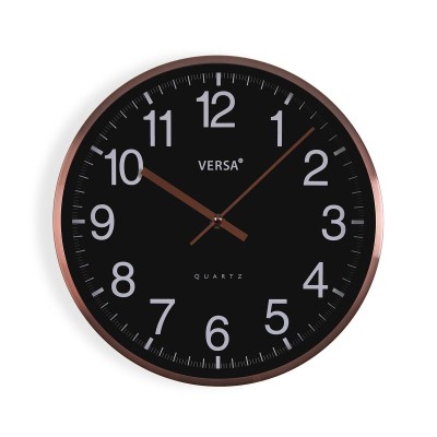 Horloge Murale Versa Noir Métal