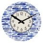 Horloge Murale Versa Bois Poissons 4 x 30 x 30 cm