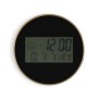 Horloge Murale Versa Noir Plastique Minimaliste 4,1 x 30 x 30 cm