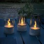 Bougie LED Brilliant Gris Métal 3 Unités