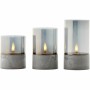 Bougie LED Brilliant Gris Métal 3 Unités