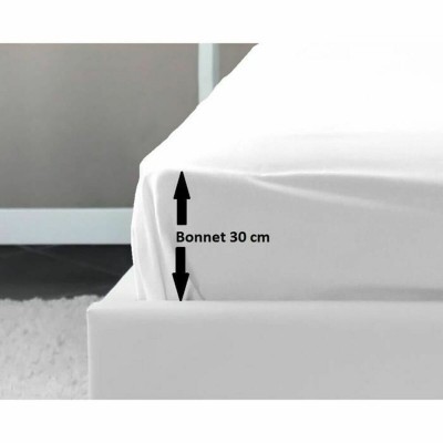 Drap housse Lovely Home Blanc Lit double 180 x 200 cm