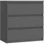 Chest of drawers CHELSEA  Grey Anthracite 77,2 x 42,2 x 79,9 cm