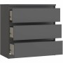Chest of drawers CHELSEA  Grey Anthracite 77,2 x 42,2 x 79,9 cm