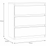 Chest of drawers CHELSEA  Grey Anthracite 77,2 x 42,2 x 79,9 cm