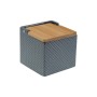 Salt Shaker with Lid Versa Grey Ceramic Bamboo Dolomite 11 x 11 x 11 cm