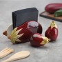 Salt and Pepper Shakers Versa Ceramic Dolomite Aubergine 8,5 X 5,3 X 5,1 CM