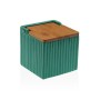 Salt Shaker with Lid Versa Green Ceramic Bamboo Dolomite 11 x 11 x 11 cm