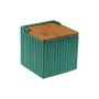 Salt Shaker with Lid Versa Green Ceramic Bamboo Dolomite 11 x 11 x 11 cm