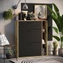 Shoe Rack Leona Brown Oak Melamin 90 x 25 x 102 cm