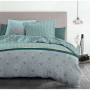 Parure de couette HOME LINGE PASSION Blanc Vert Vert émeraude Lit double 240 x 260 cm