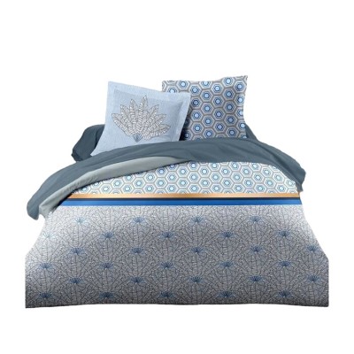 Duvet cover set HOME LINGE PASSION Blue White Double bed 240 x 260 cm