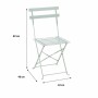 Ensemble Table + 2 Chaises Vert 60 x 71 cm 42 x 45 x 82 cm