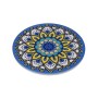 Dessous de plat Versa Bleu Liège Céramique Mandala 20 X 0,6 X 20 CM