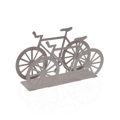 Napkin holder Versa Grey Metal Steel Iron 4,5 x 9,5 x 16,5 cm Bicycle