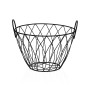 Fruit Bowl Versa Black Metal Steel 19,5 X 21,5 X 28,5 CM