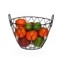 Fruit Bowl Versa Black Metal Steel 19,5 X 21,5 X 28,5 CM