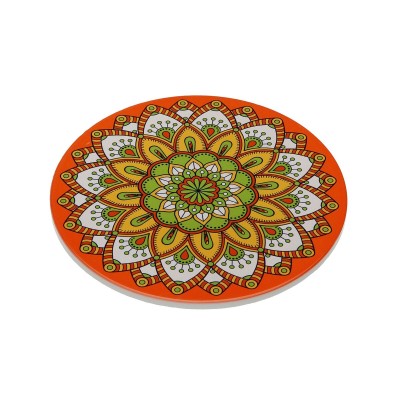 Table Mat Versa Cork Ceramic Mandala 20 X 0,6 X 20 CM
