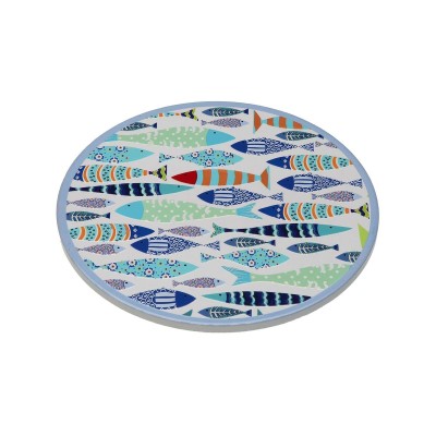 Table Mat Versa Cork Ceramic Fish 20 X 0,6 X 20 CM