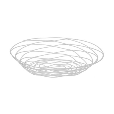 Fruit Bowl Versa White Metal Steel 23 X 7 X 31 CM