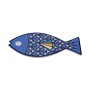 Table Mat Versa Blue Cork Ceramic Fish 14 x 0,7 x 20 cm