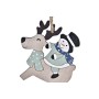 Christmas Decorations Set DKD Home Decor Reindeer MDF Wood (21 x 8 x 1,5 cm) (8 cm)